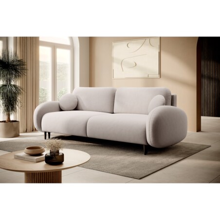 Nowoczesna sofa z funkcją spania SOFTI- ECRU