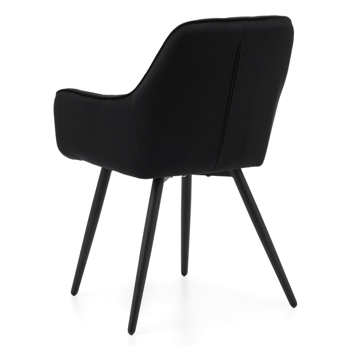 Krzesło tapicerowane COLIN aksamit velvet welur do salonu jadalni czarny