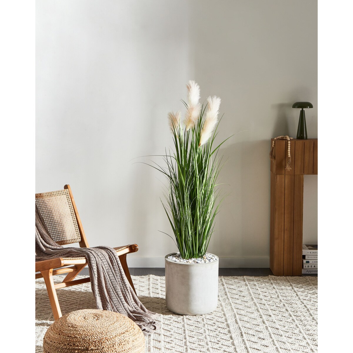 Sztuczna roślina PAMPAS GRASS 130 cm Zielony