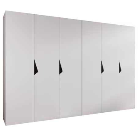 Szafa uchylna Sandi 1 300 (2X150) wys 202 cm Biały + u Czarny