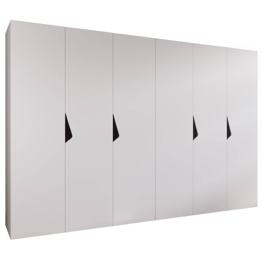 Szafa uchylna Sandi 1 300 (2X150) wys 202 cm Biały + u Czarny