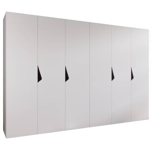 Szafa uchylna Sandi 1 300 (2X150) wys 202 cm Biały + u Czarny