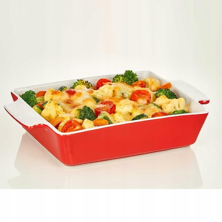 FORMA NACZYNIE CERAMICZNE DO ZAPIEKANIA 33,5x22,5 cm BANQUET CZERWONE