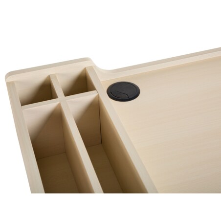 Biurko z szufladą i półką 100 x 55 cm  jasne drewno PARAMARIBO