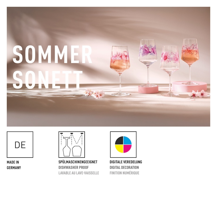 Ritzenhoff Sommersonet Kieliszek kryształowy 1 szt motyw liści ilustrator Hanna Symonovych nr 23