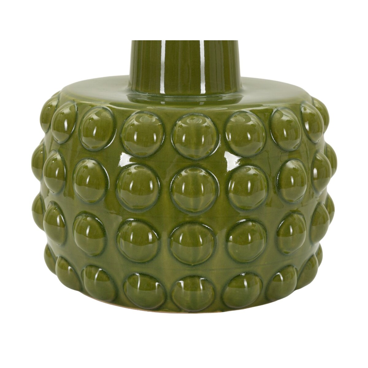 Lampa stołowa Gress, kolor zielony i biały, ceramika, żelazo i tkanina, 30 x 30 x 51,5 cm, 1 x E27, max. 40 W, do salonu i sypialni, Mauro Ferretti