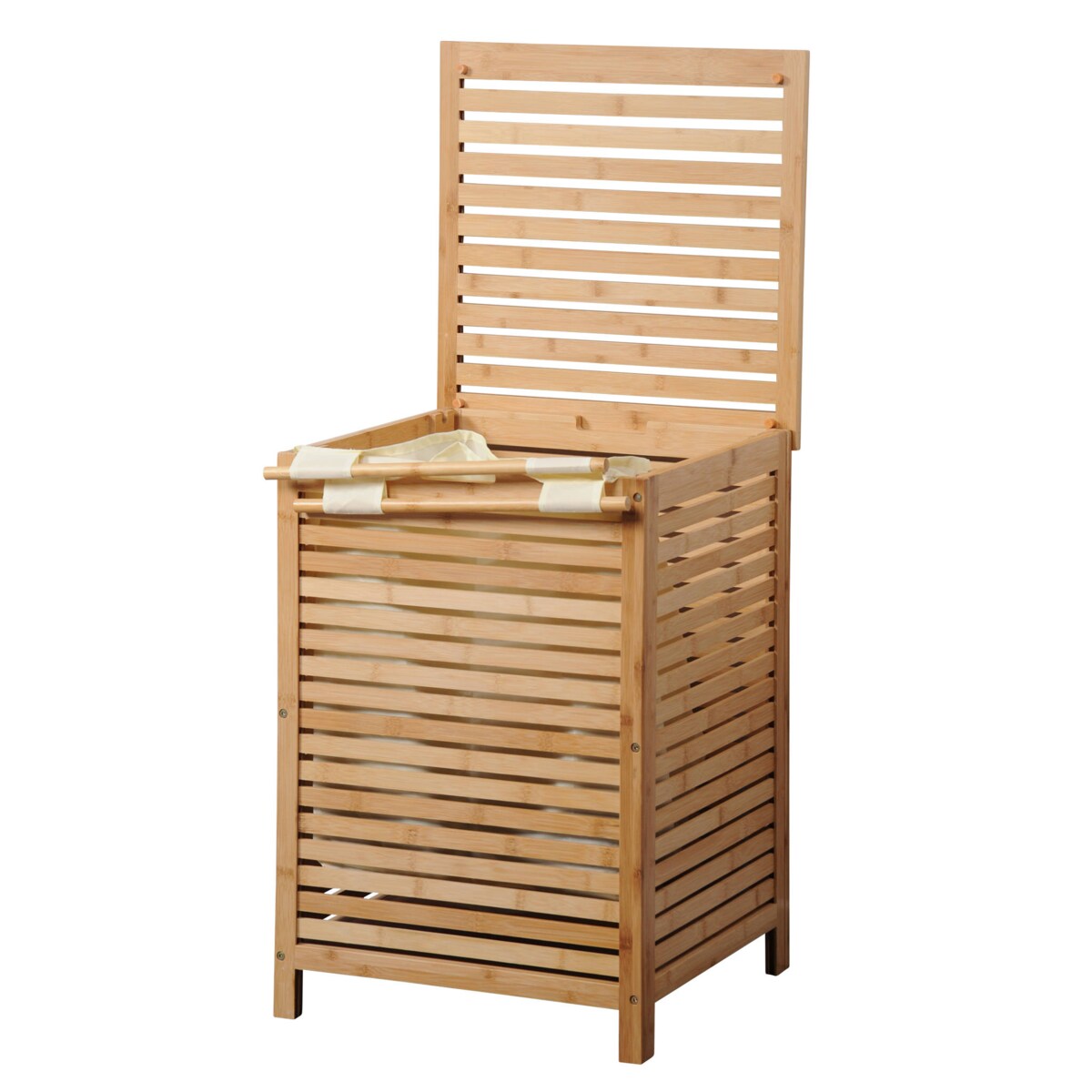 Kosz na pranie, bambus, 45 x 45 cm, Kesper