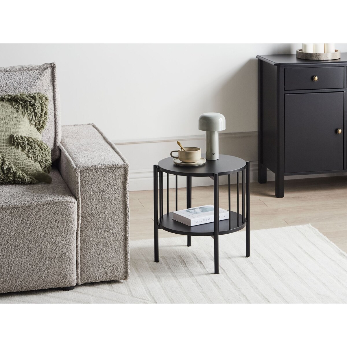 Stolik pomocniczy czarny OREANA