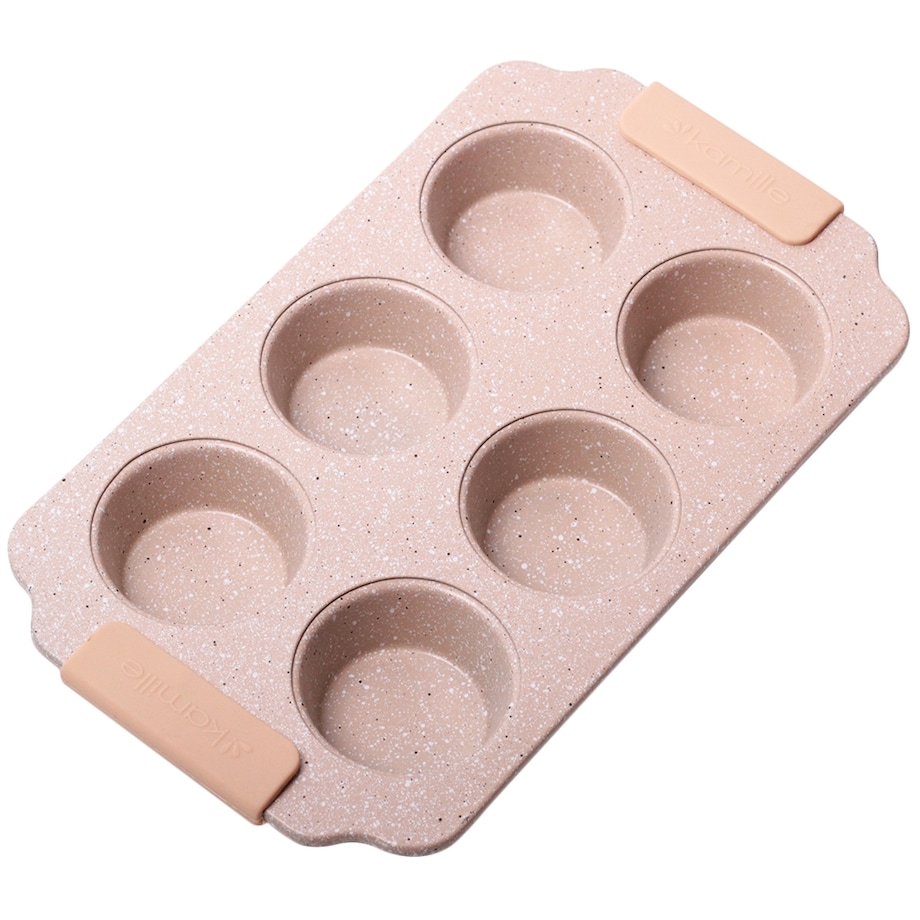 Forma do pieczenia babeczek muffinek 6 otworów 2 kolory KAMILLE
