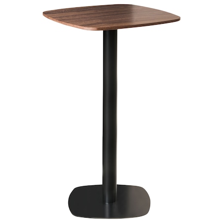 Stół barowy MORELLA Czarny/ ciemny brąz 60 cm 60 cm