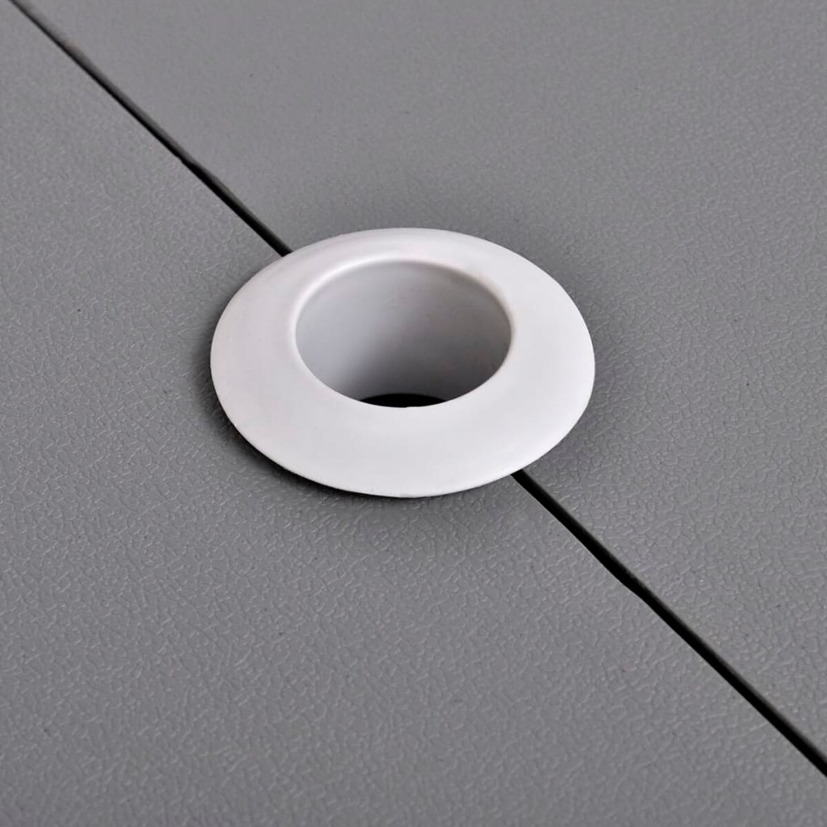 vidaXL Zestaw kempingowy, stół i 4 stołki, aluminium, jasnoszary