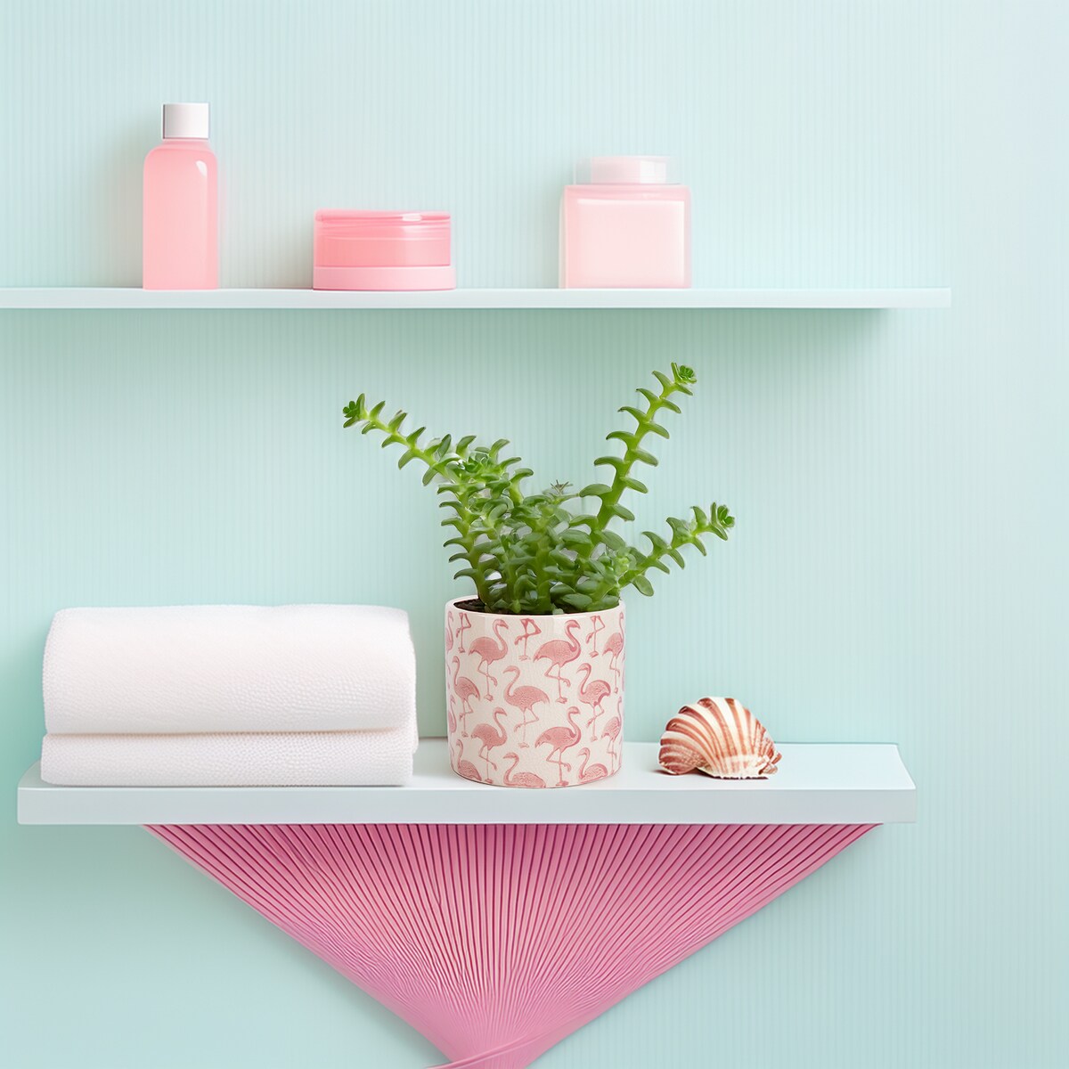 DONICZKA CERAMICZNA FLAMINGI MAŁA 12cm osłonka na parapet kwiaty flaming