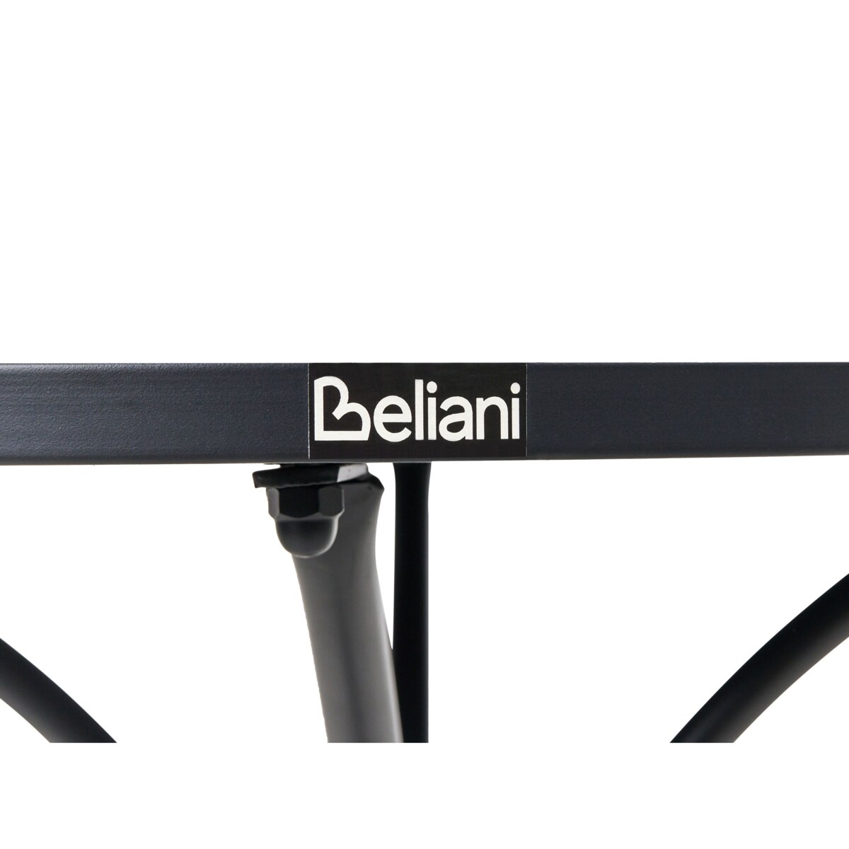 Stolik bistro ADRANO 60 cm  Efekt lastryko Metal Czarny