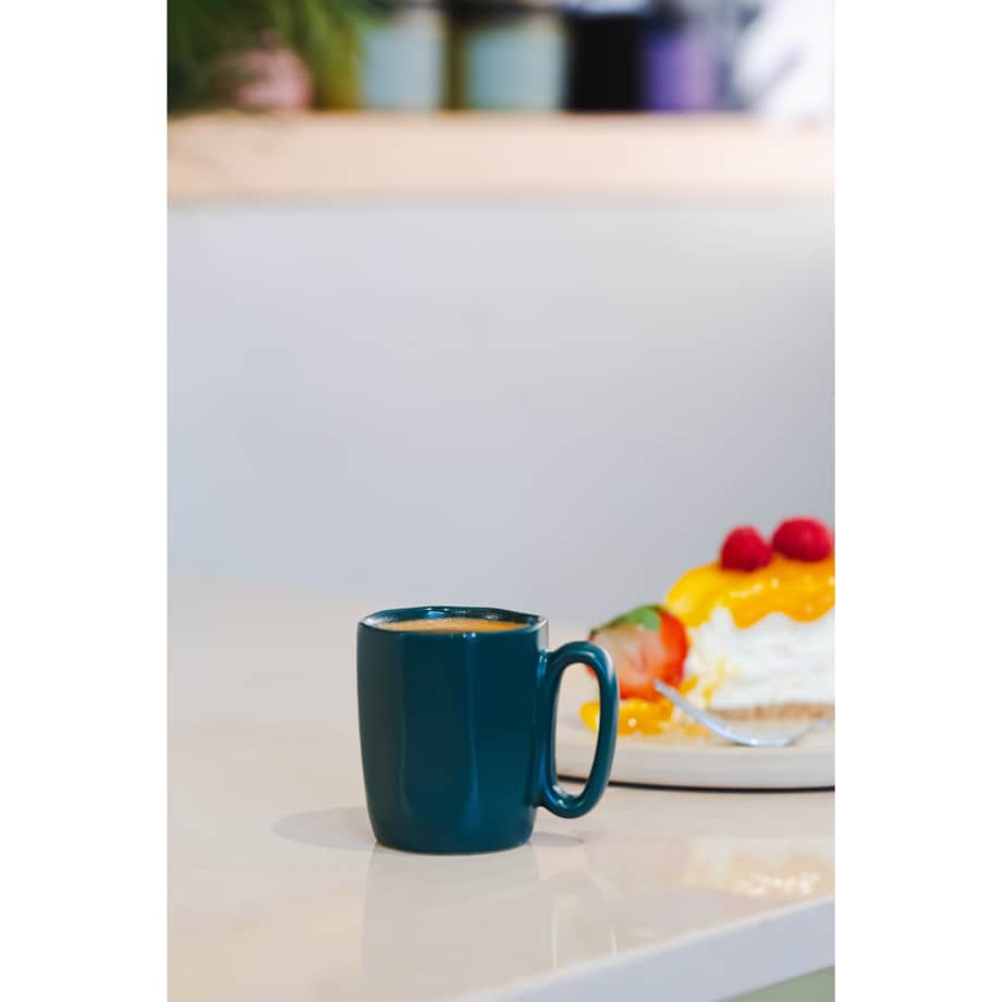 Dwa kubki ceramiczne z uszkiem 80 ml Fuori zielone 29972