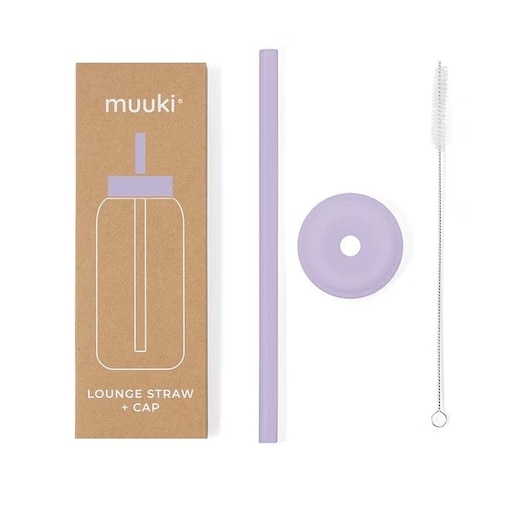 MUUKI słomka do butelki 720 ml, Pastel Lilac