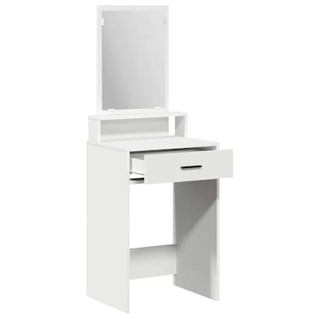 vidaXL Toaletka z półką Biały 50 x 41 x 140 cm Materiał drewnopochodny