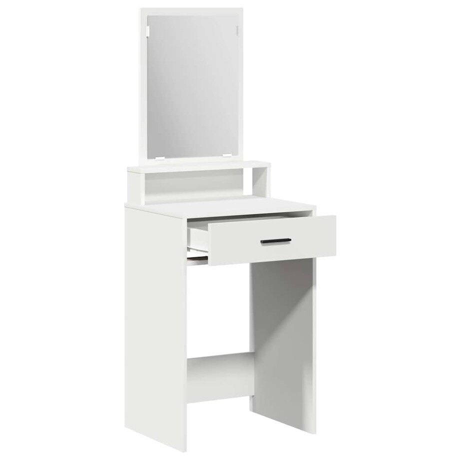vidaXL Toaletka z półką Biały 50 x 41 x 140 cm Materiał drewnopochodny