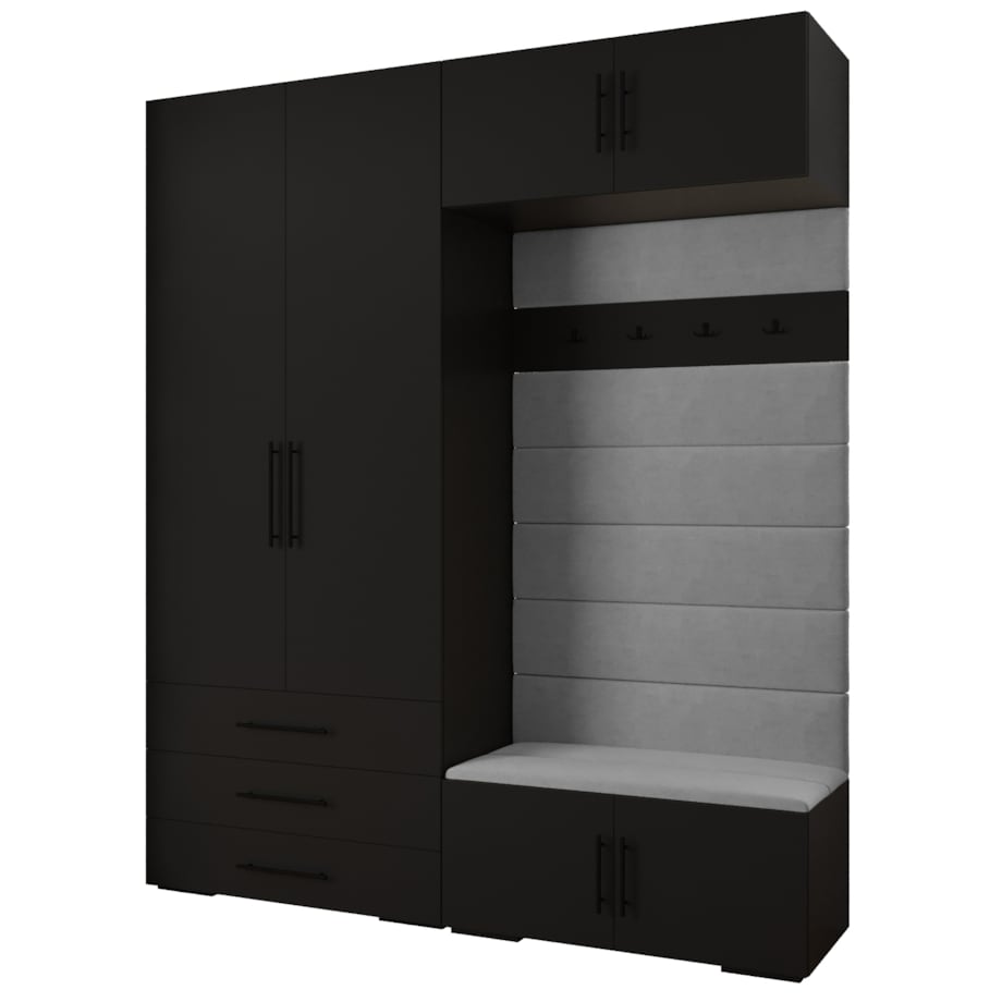 Garderoba do przedpokoju INOVA 3 Z12 czarny+czarny+manila16