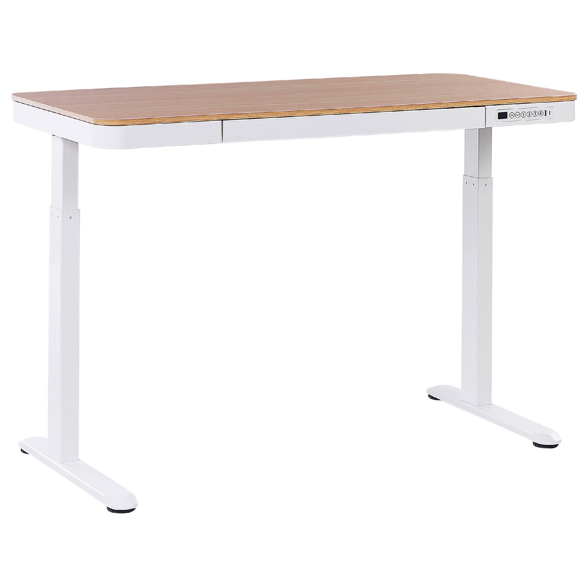 Biurko regulowane elektrycznie KENLY Brązowy/ biały 120 cm 60 cm Z portem USB