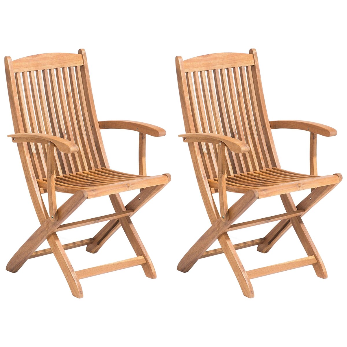 Zestaw 2 krzeseł ogrodowych drewniany MAUI