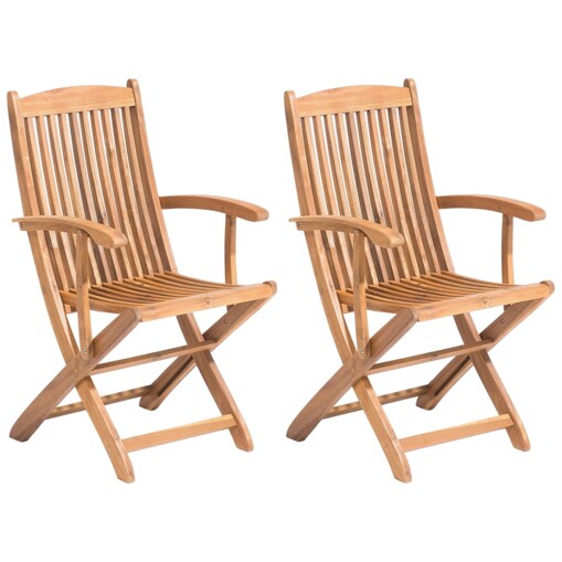 Zestaw 2 krzeseł ogrodowych drewniany MAUI