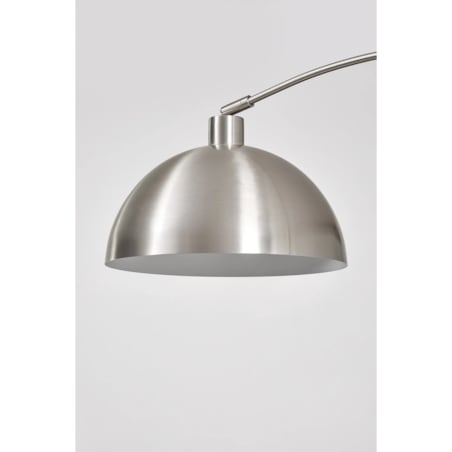 Lampa podłogowa srebrna z marmurem Delola