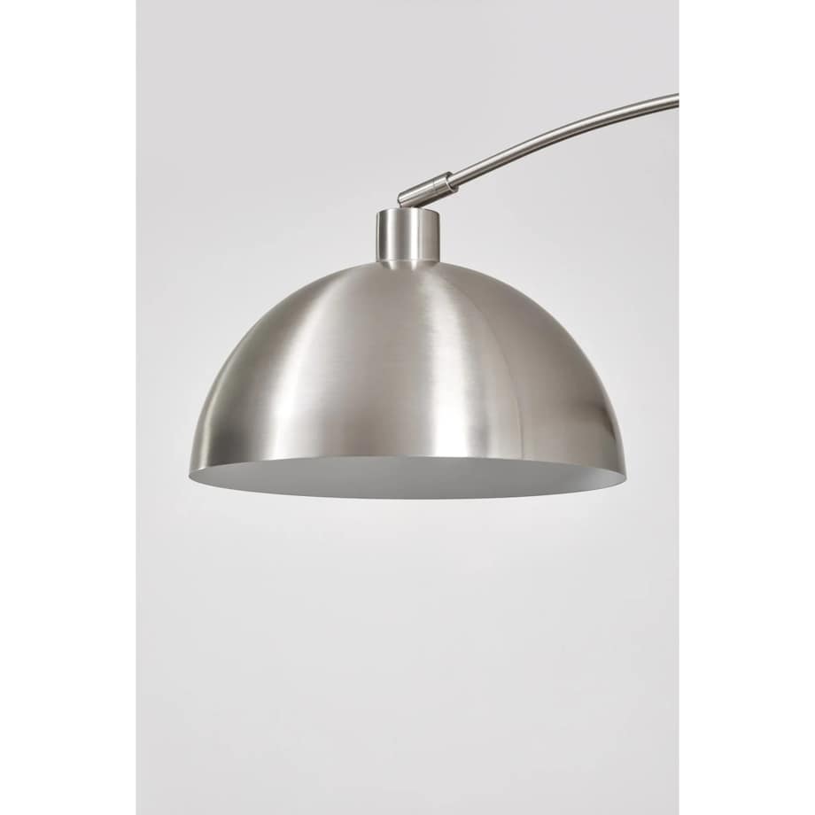 Lampa podłogowa srebrna z marmurem Delola