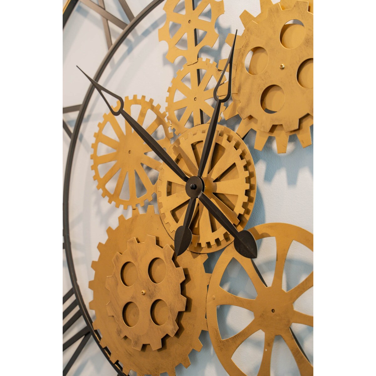 Zegar ścienny duży Isea, widoczny mechanizm, Ø 90 cm