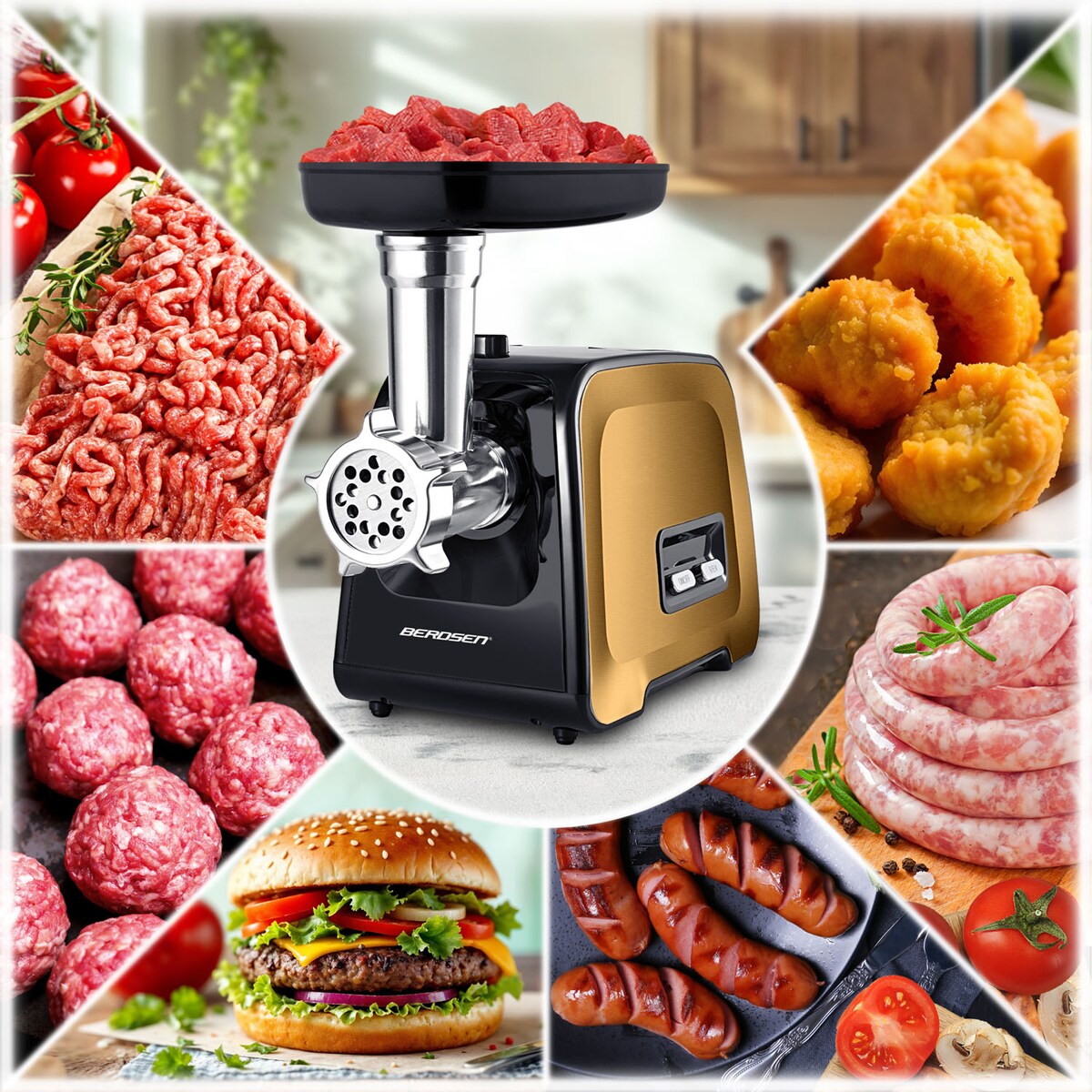 Maszynka do mielenia mięsa warzyw rozdrabniacz Berdsen