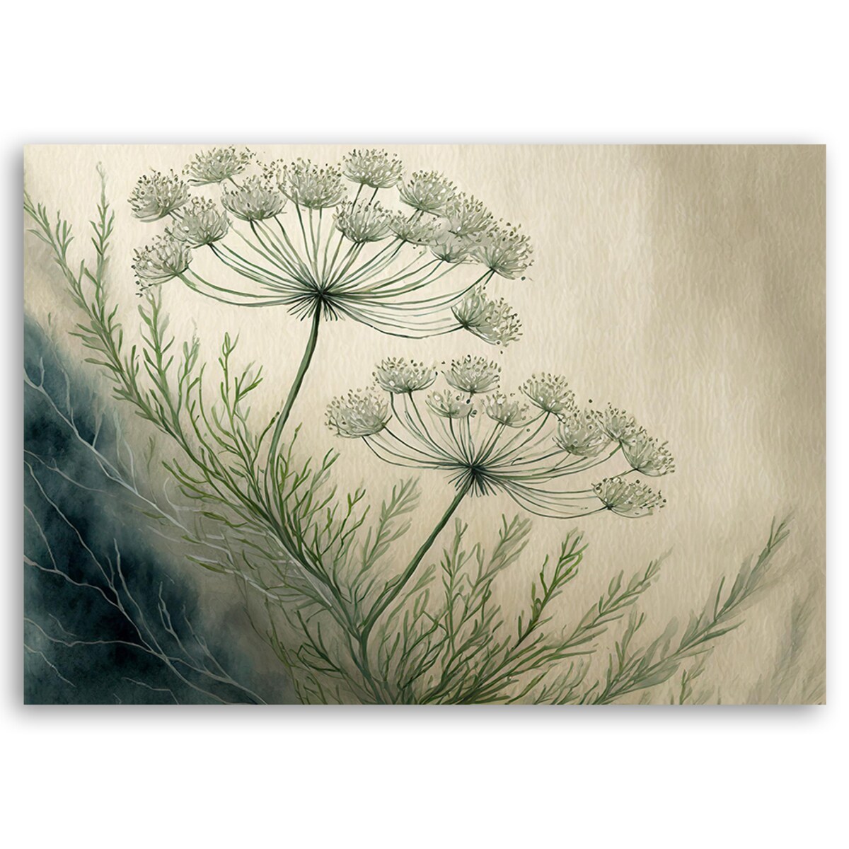 Obraz nowoczesny do salonu jadalni kuchni Rośliny Botaniczne Natura Zielony 120x80