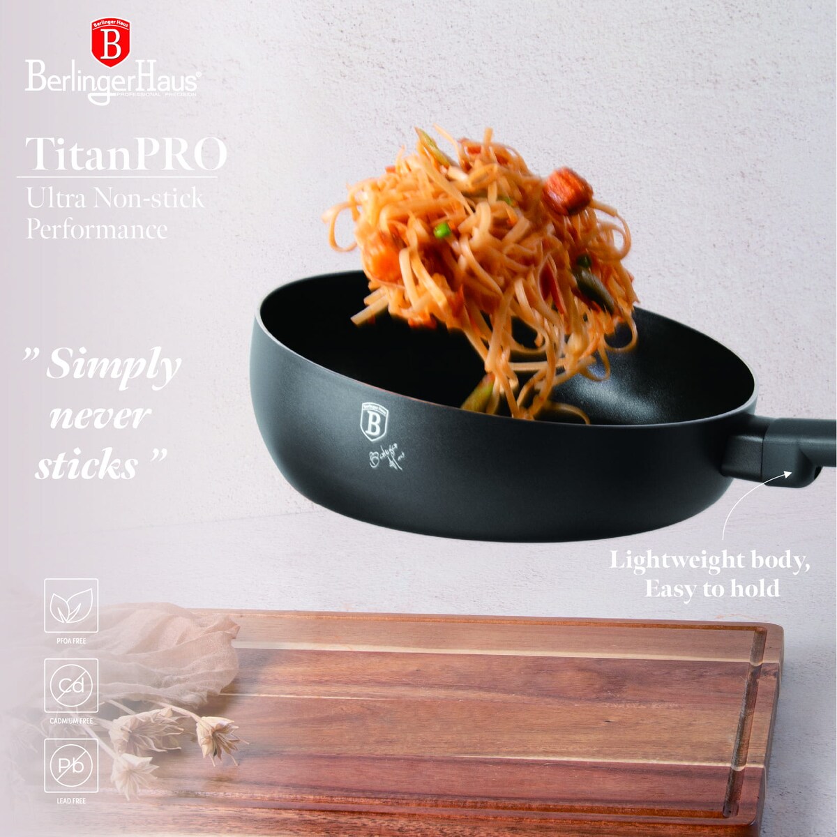 Patelnia głęboka chef flip z powłoką tytanową 26cm BERLINGER HAUS Antracit