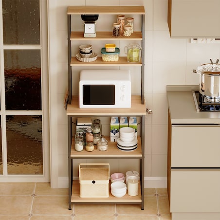 Wielofunkcyjny regał szafka kuchenna jasny brąz sonoma loft 6 półek