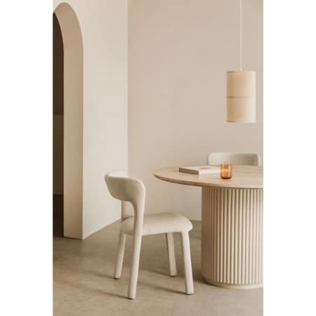 Krzesło do jadalni tapicerowane Brussels kremowe