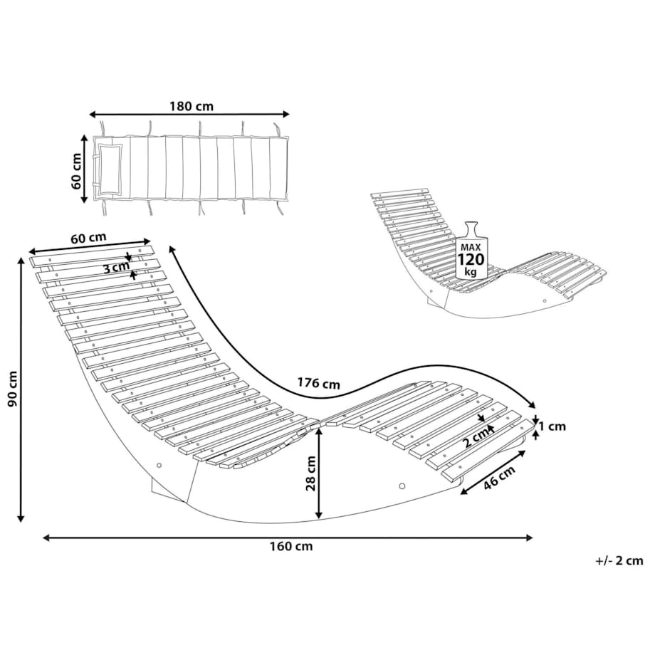 Leżak Złamana biel BRESCIA II