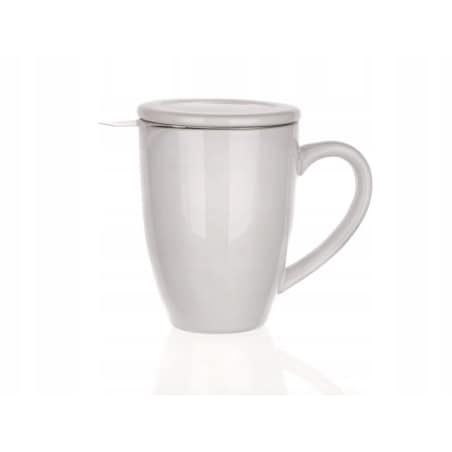 KUBEK ceramiczny Z SITKIEM zaparzacz 350ml NA HERBATE ZIOŁA napoje PREZENT