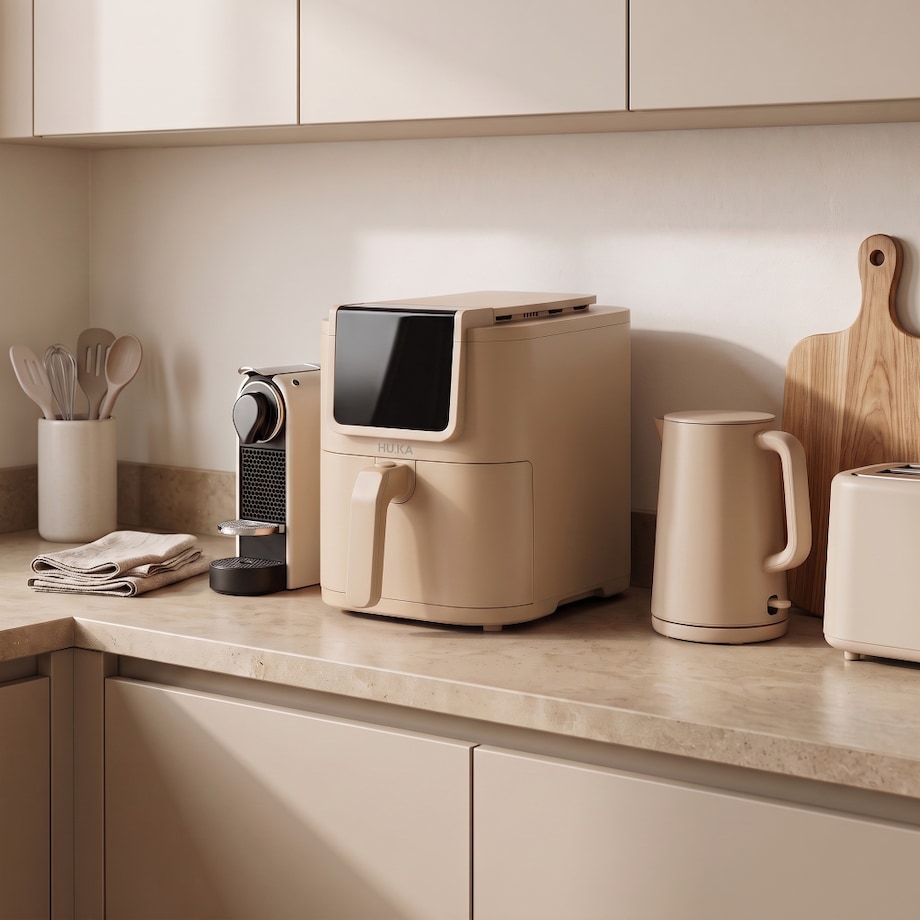 Frytkownica beztłuszczowa Air Fryer 5 L 1500 W HU.KA CrunchUp - Dune Sand