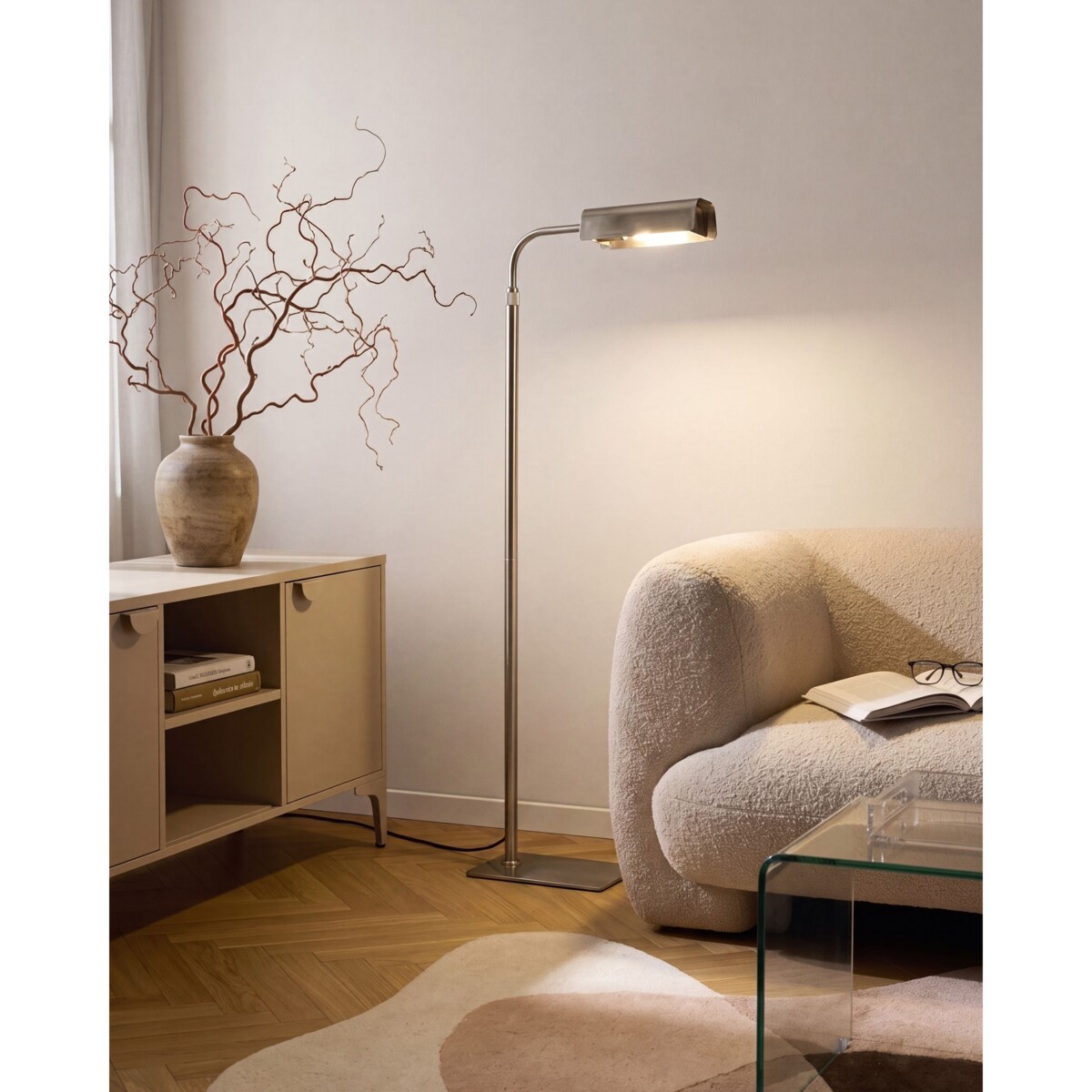 Lampa podłogowa DERWENT Metal Srebrny