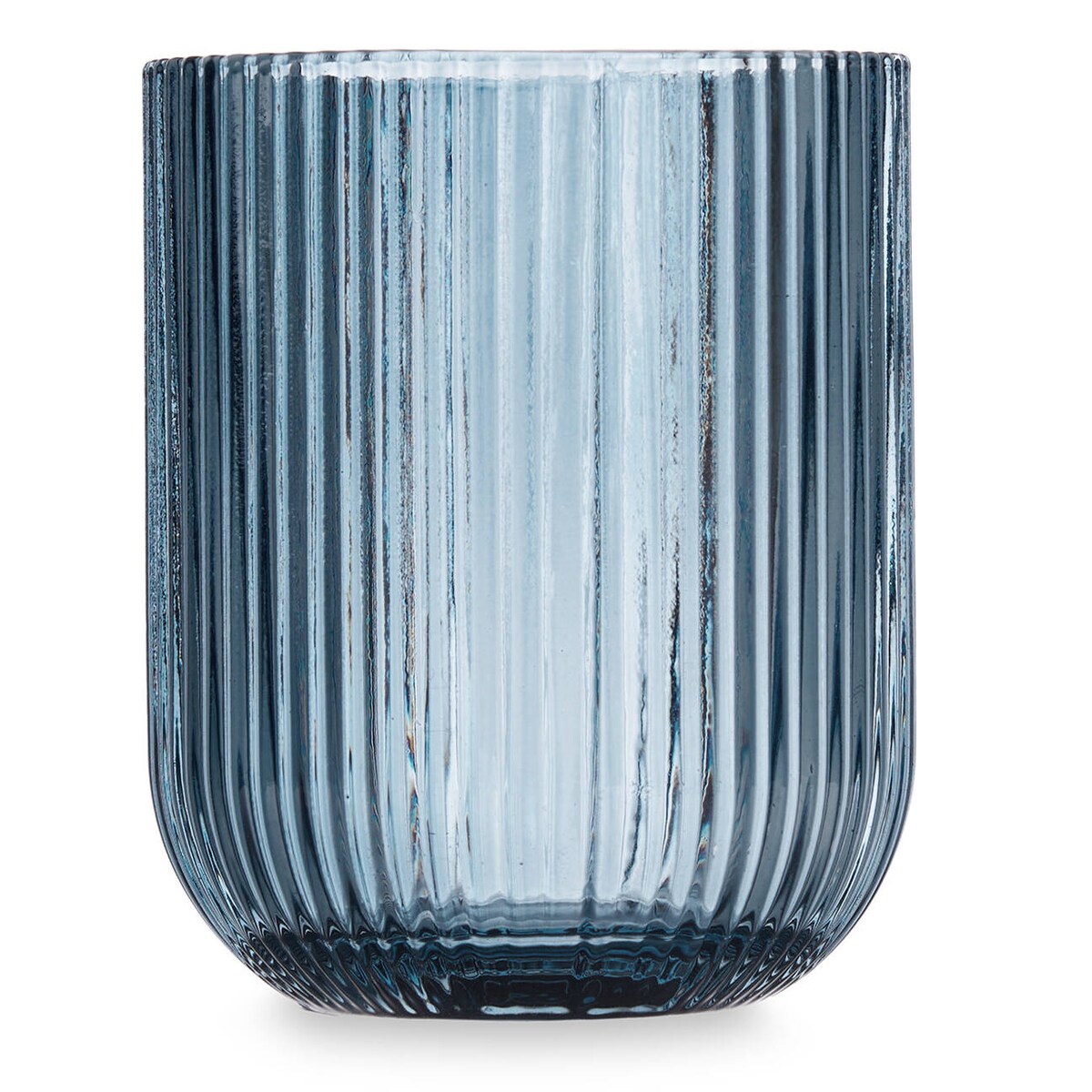 Niskie szklanki do wody LINES z ryflowanego szkła, zestaw 6 sztuk, 270 ml