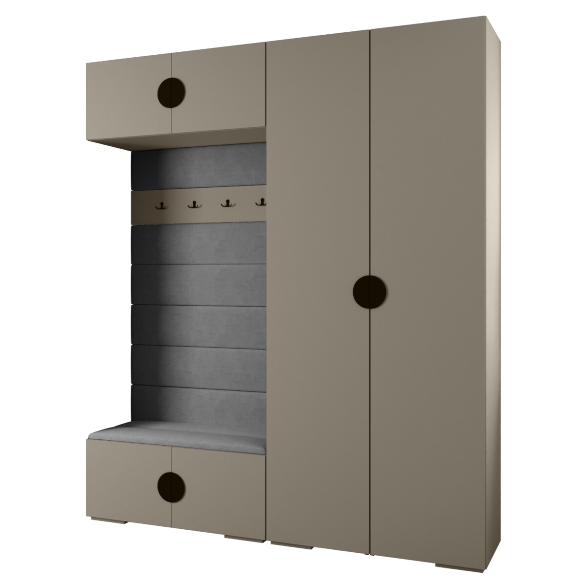 Garderoba do przedpokoju INOVA 4 Z18 kaszmir+czarny+manila16