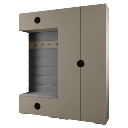 Garderoba do przedpokoju INOVA 4 Z18 kaszmir+czarny+manila16