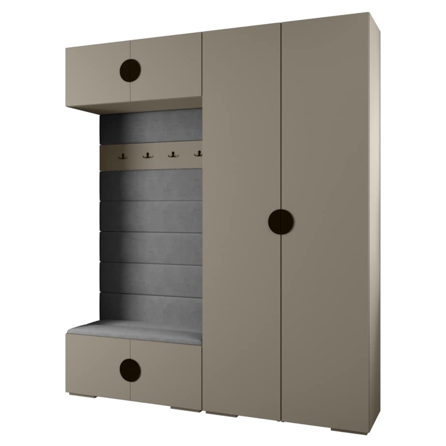 Garderoba do przedpokoju INOVA 4 Z18 kaszmir+czarny+manila16