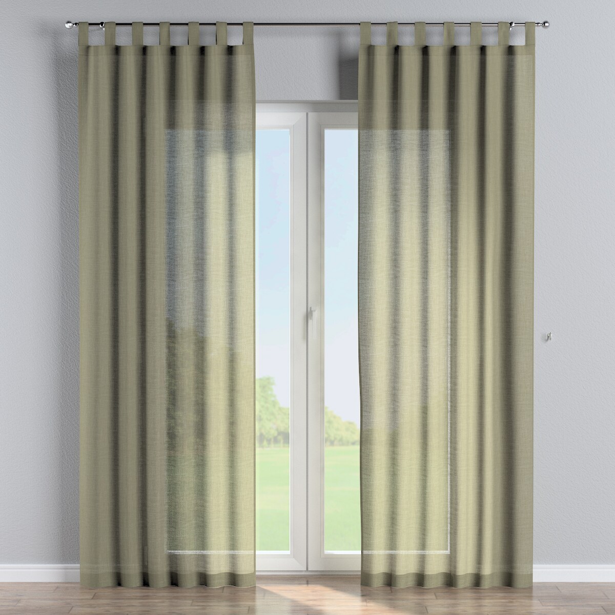 Zasłona na szelkach 1 szt. 130x245 zielony