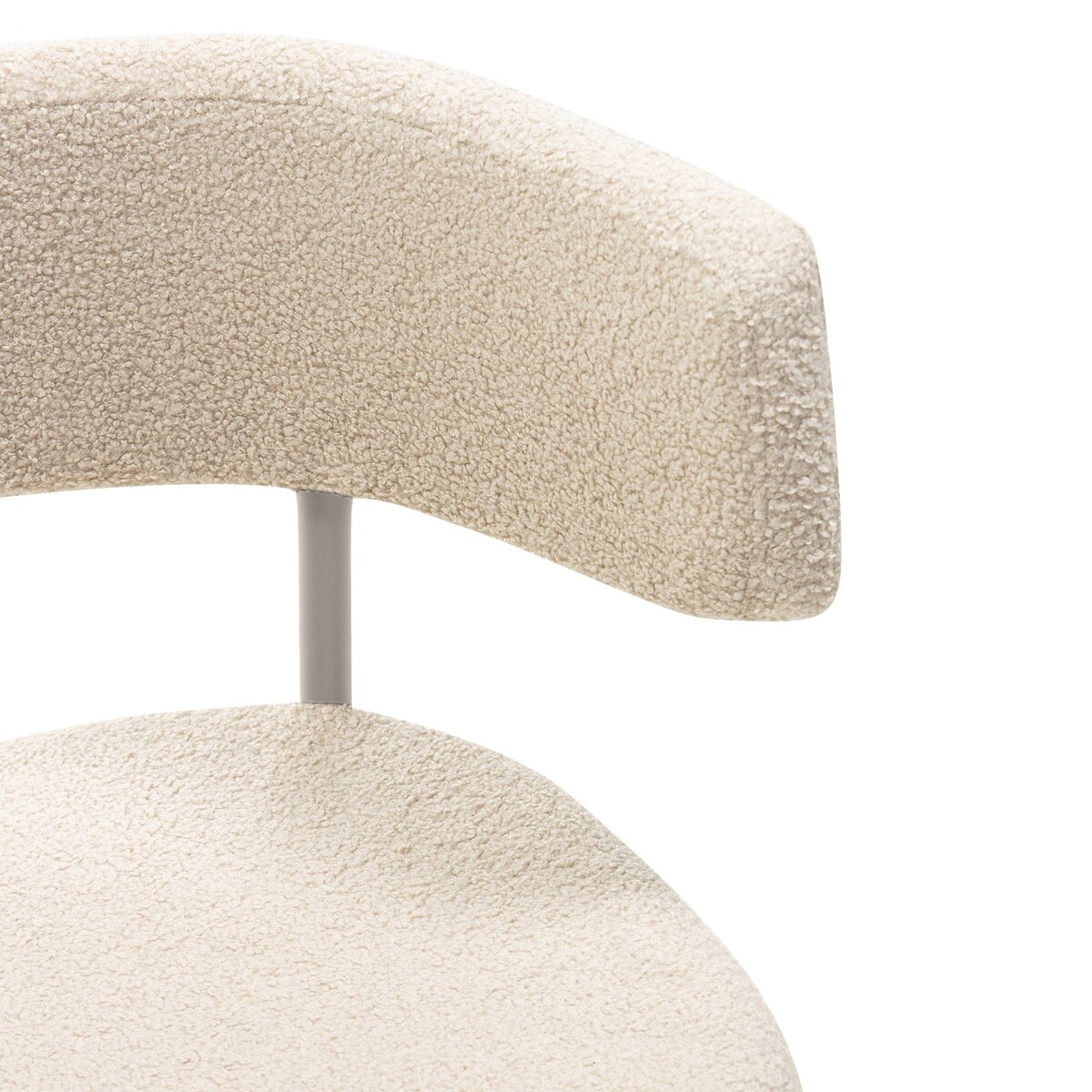 Krzesło IGUNIA-III 75x58x57 cm jasnobeżowe/szarobeżowe nóżki