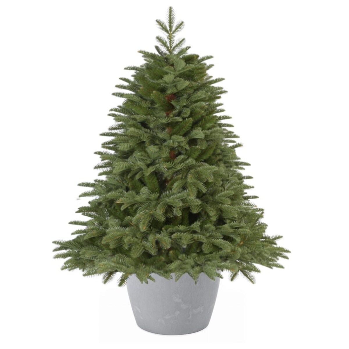 Choinka Premium Jodła Szlachetna PE w Okrągłej Donicy 130 cm X-Choinka 7 kolorów donicy