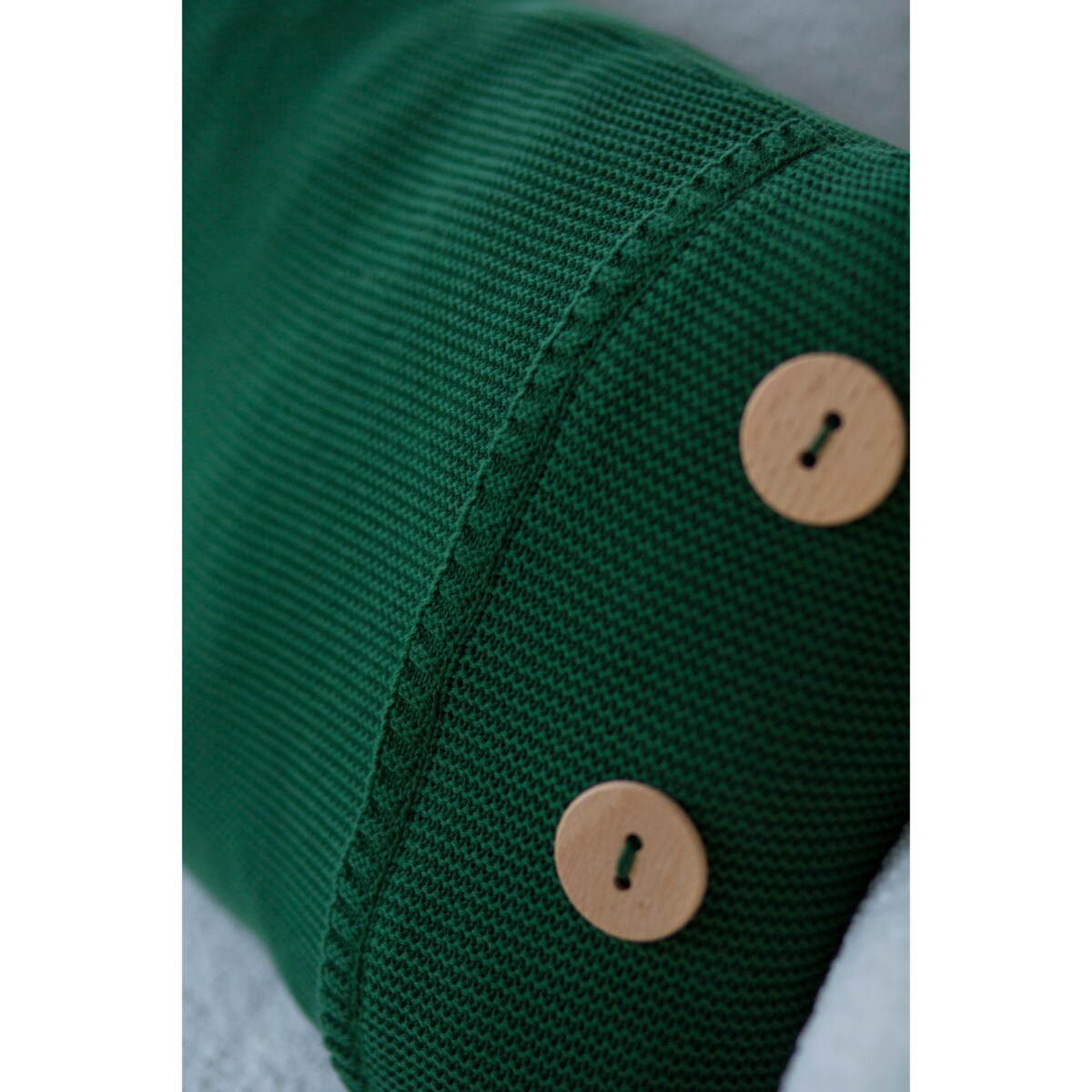 Poszewka klasyczna z guzikami zielona, 40 x 60 cm, La Manta