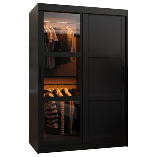 Szafa przesuwna Garderoba DOME 3 120 czarny