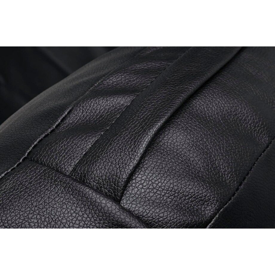 Fotel wiszący BUBBLE poduszka czarna - korpus akryl, poduszka ekoskóra