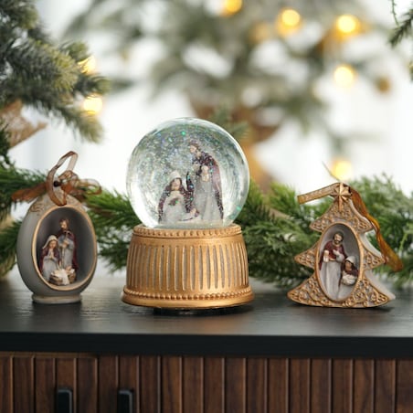 VILLA ITALIA Szopka bożonarodzeniowa LED Zawieszka 10 cm HOLY FAMILY