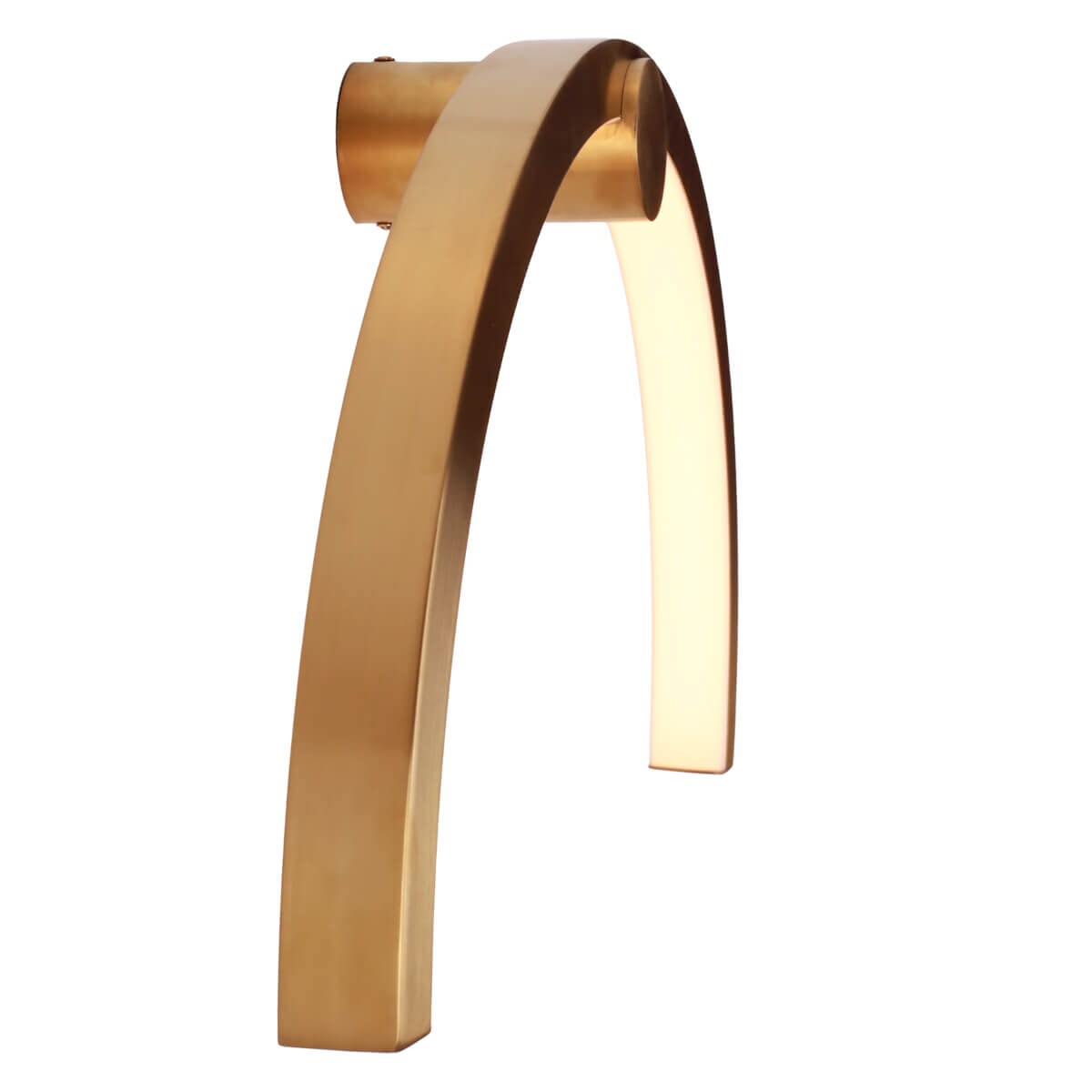 Kinkiet na ścianę Trioarc W0336 Maxlight LED 16W 3000K IP44 na przedpokój łuk złoty