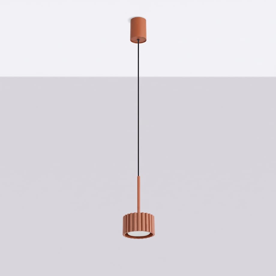Lampa wisząca AURA 1 ochra czerwona Gx53